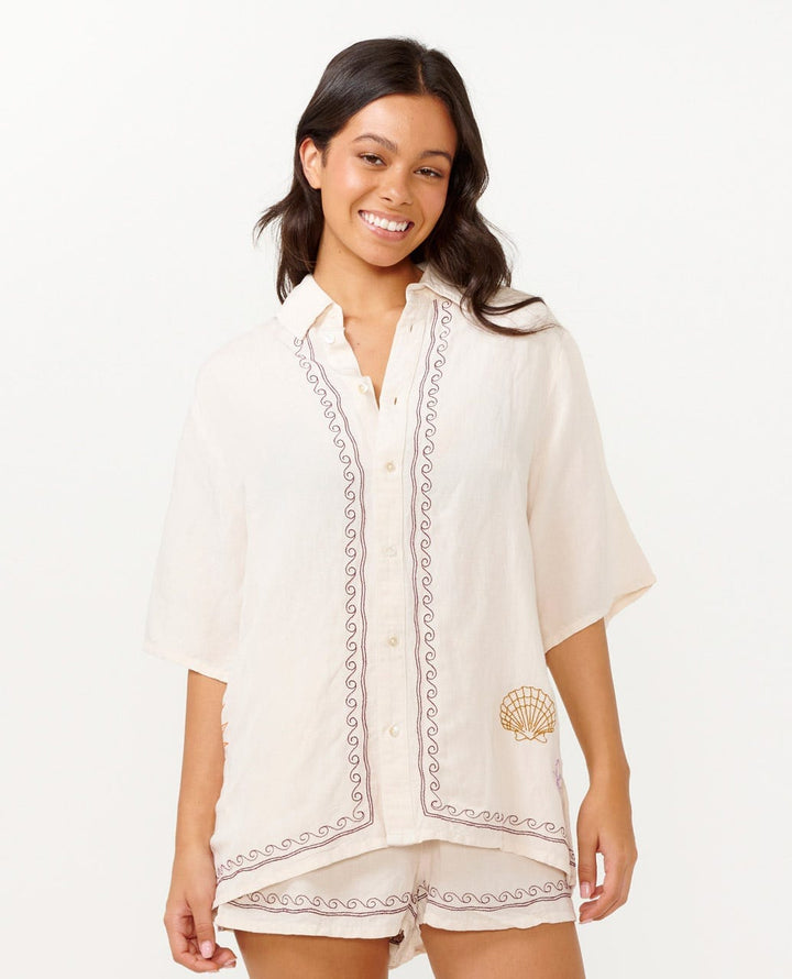 Rip Curl Beach Party Embroidered Shirt 
