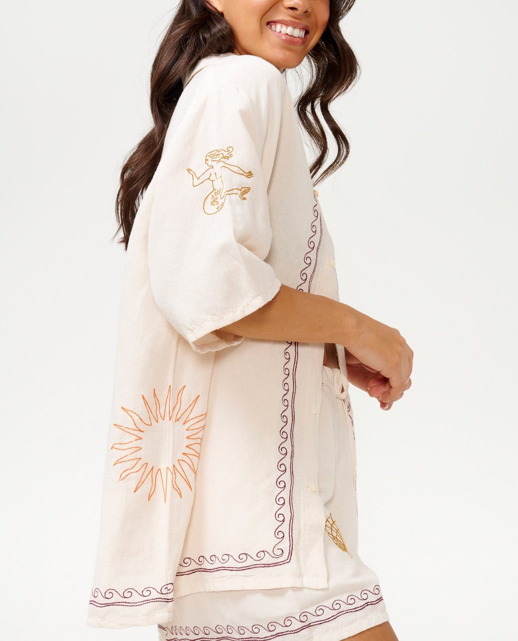 Rip Curl Beach Party Embroidered Shirt 