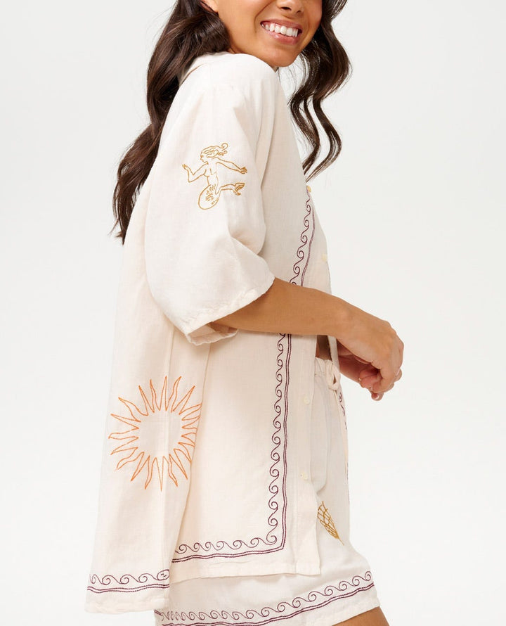 Rip Curl Beach Party Embroidered Shirt 