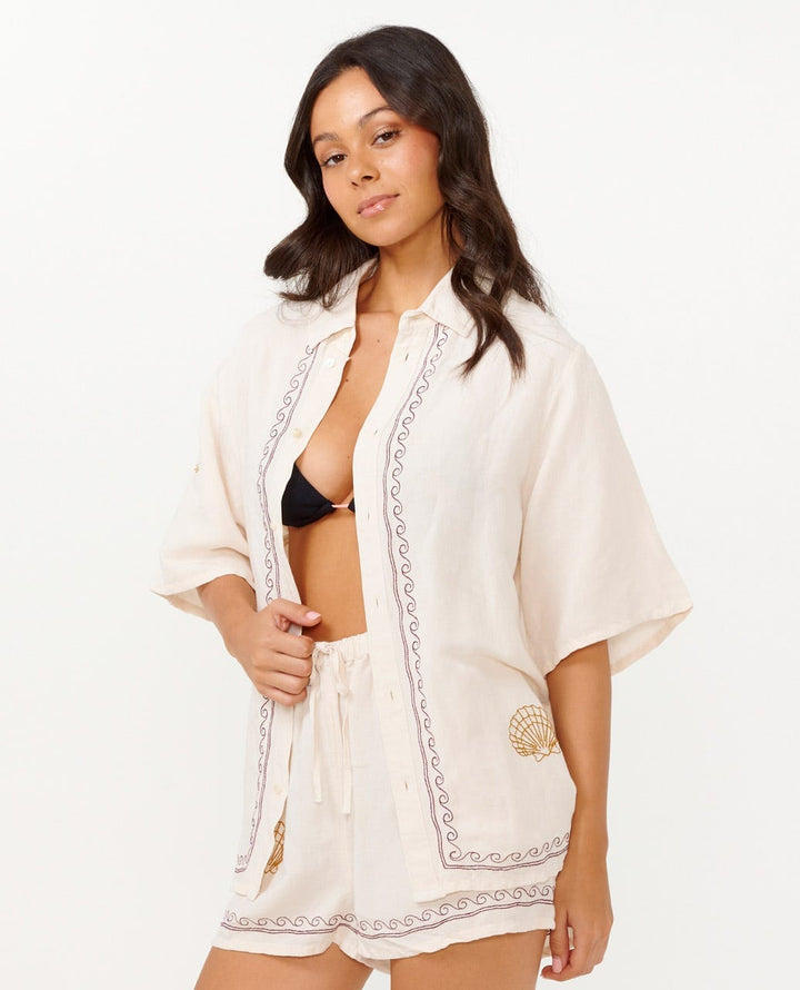 Rip Curl Beach Party Embroidered Shirt 
