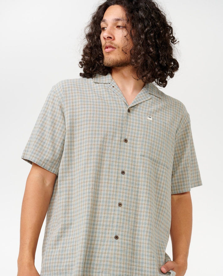 Rip Curl Classic Surf Check Shirt Mineral Blue S 