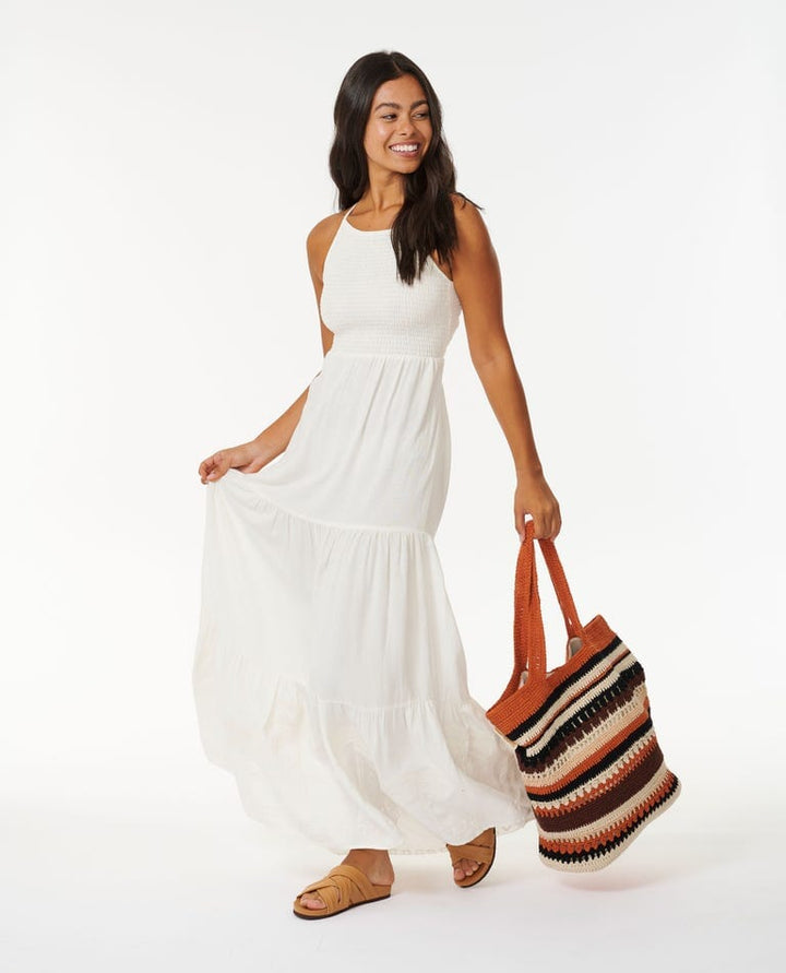 Rip Curl Pacific Dreams Embroidered Midi Dress 