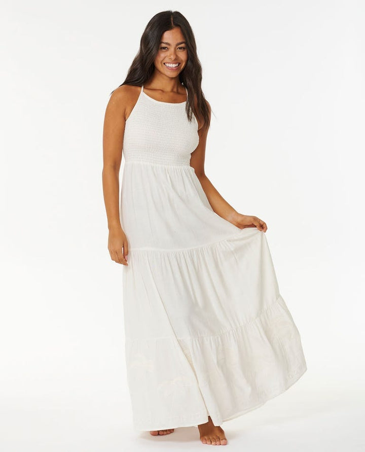 Rip Curl Pacific Dreams Embroidered Midi Dress 