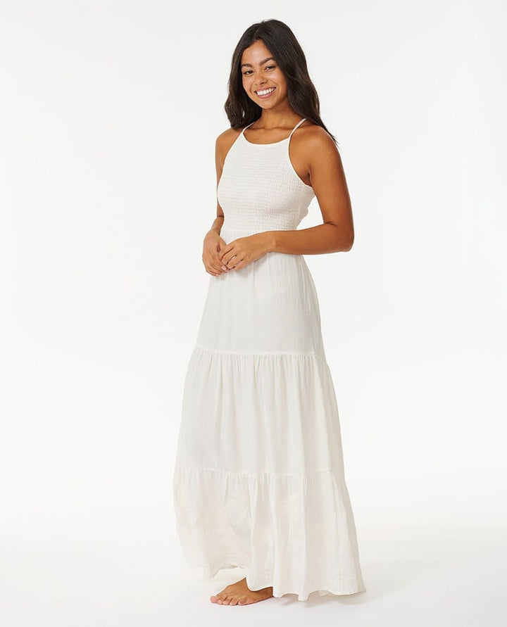Rip Curl Pacific Dreams Embroidered Midi Dress 