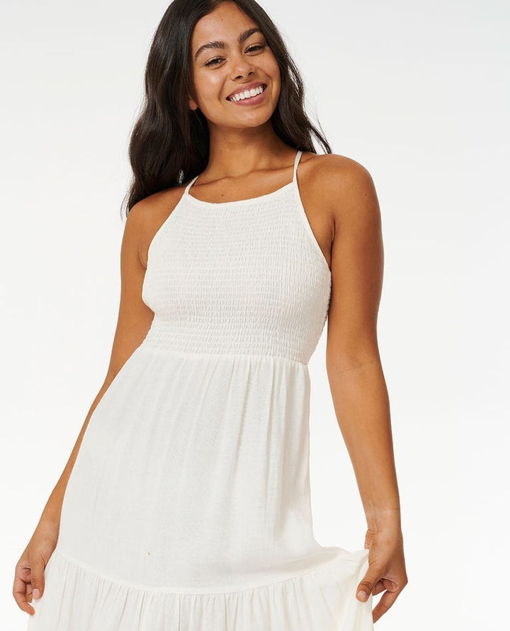 Rip Curl Pacific Dreams Embroidered Midi Dress 