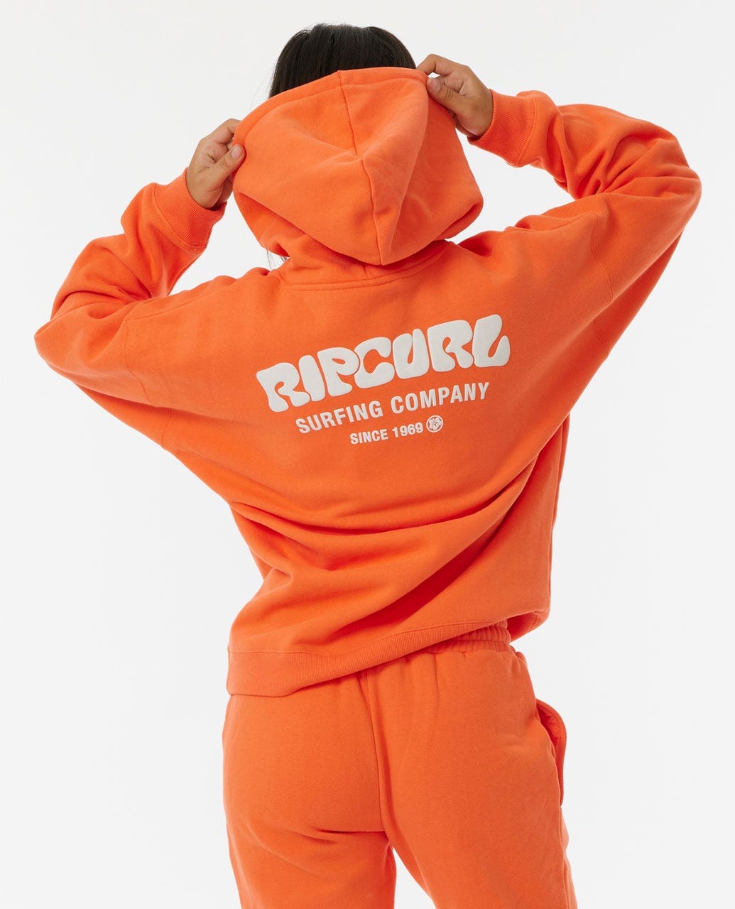 Rip Curl Surf Puff Heritage Hood Bright Orange XL 