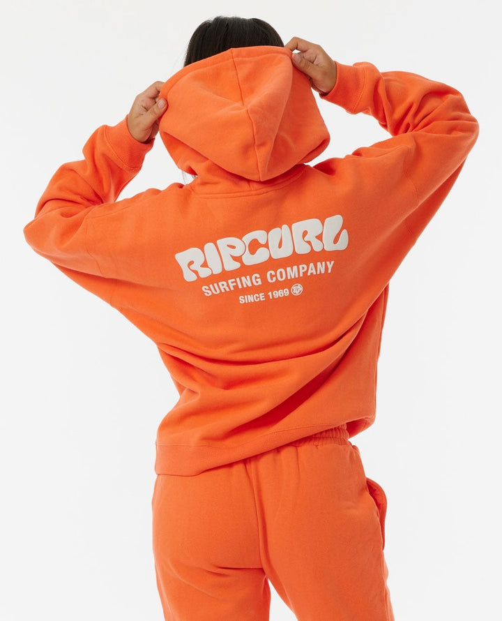 Rip Curl Surf Puff Heritage Hood Bright Orange XL 