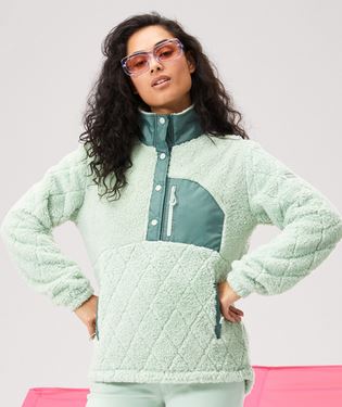 Roxy Alabama Fleece Cameo Green S 