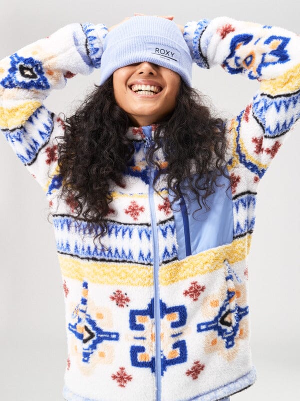 Roxy Alabama Zip Up Fleece Bright White Chandail L 