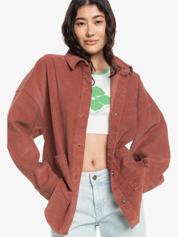 Roxy Kick Back Washed Cord Shirt 