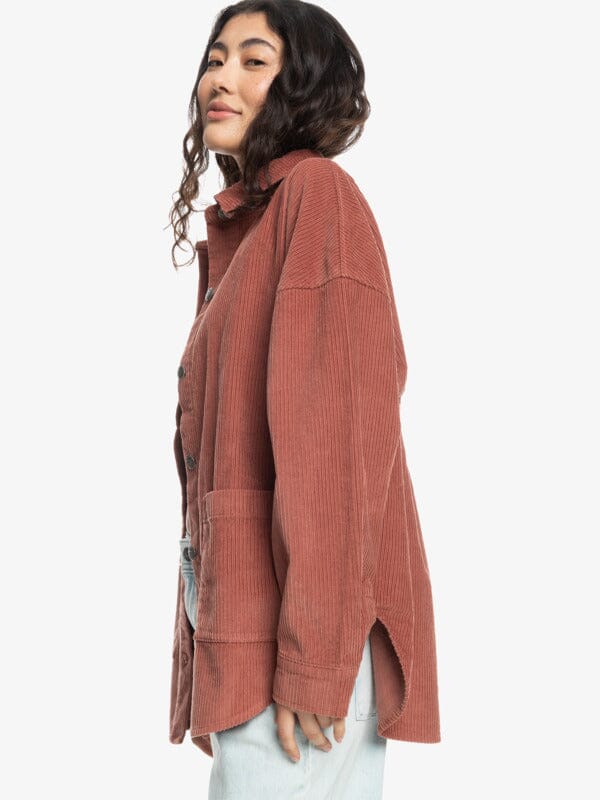 Roxy Kick Back Washed Cord Shirt 