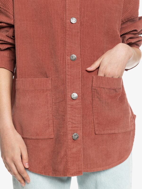 Roxy Kick Back Washed Cord Shirt 