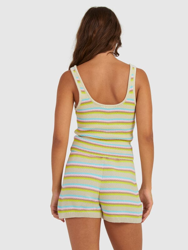 Roxy Playa Del Amor Stripe Strappy Knit Vest Top 