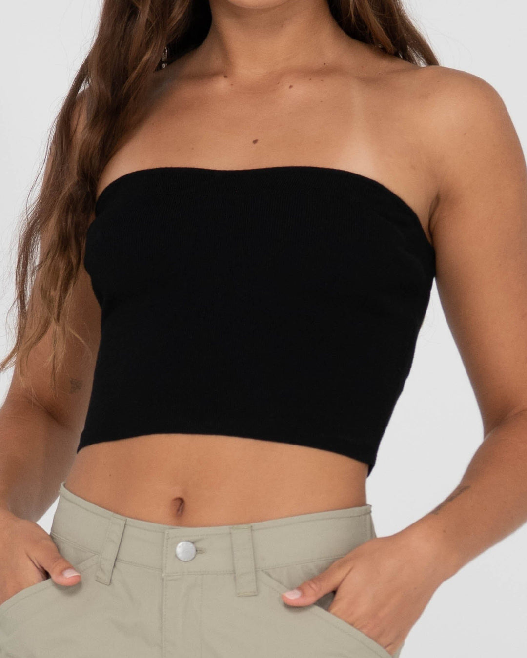Rusty Amelia Strapless Knit Top 
