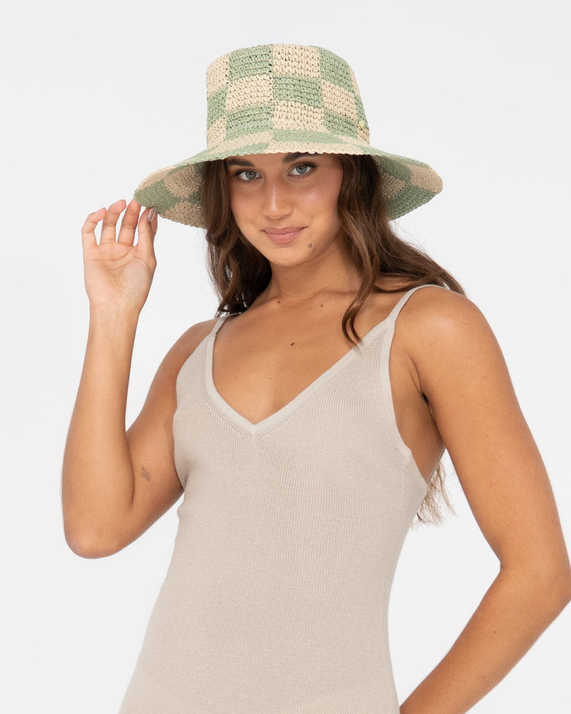 Rusty Ariel Straw Bucket Hat BaseNZ