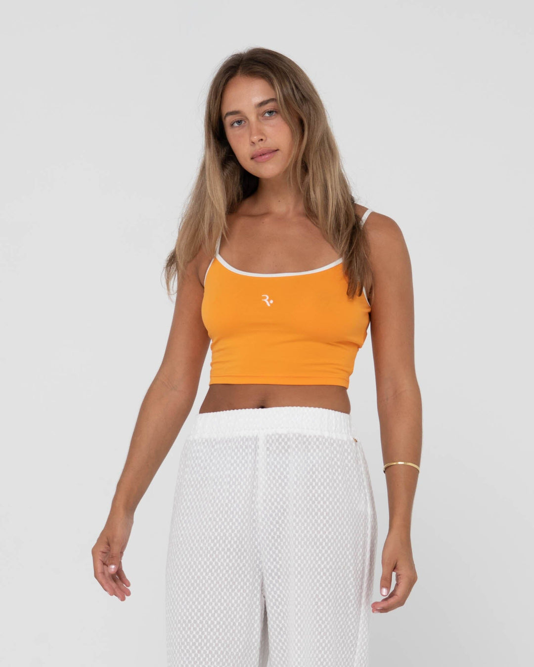 Rusty Charlie Retro Contrast Tank Top 
