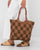 Rusty Checkmate Straw Beach Bag 