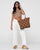 Rusty Checkmate Straw Beach Bag 