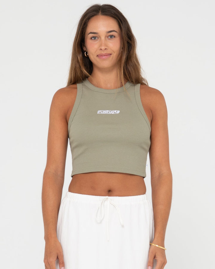 Rusty Contrast Racer Tank 