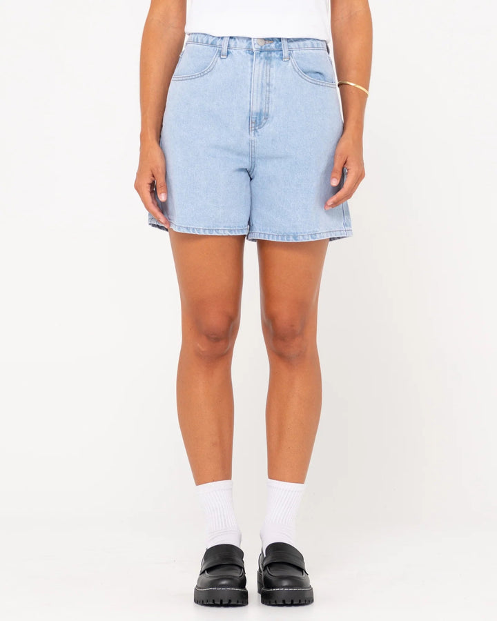 Rusty Cyprus High Denim Shorts Sky Blue Heather 6 