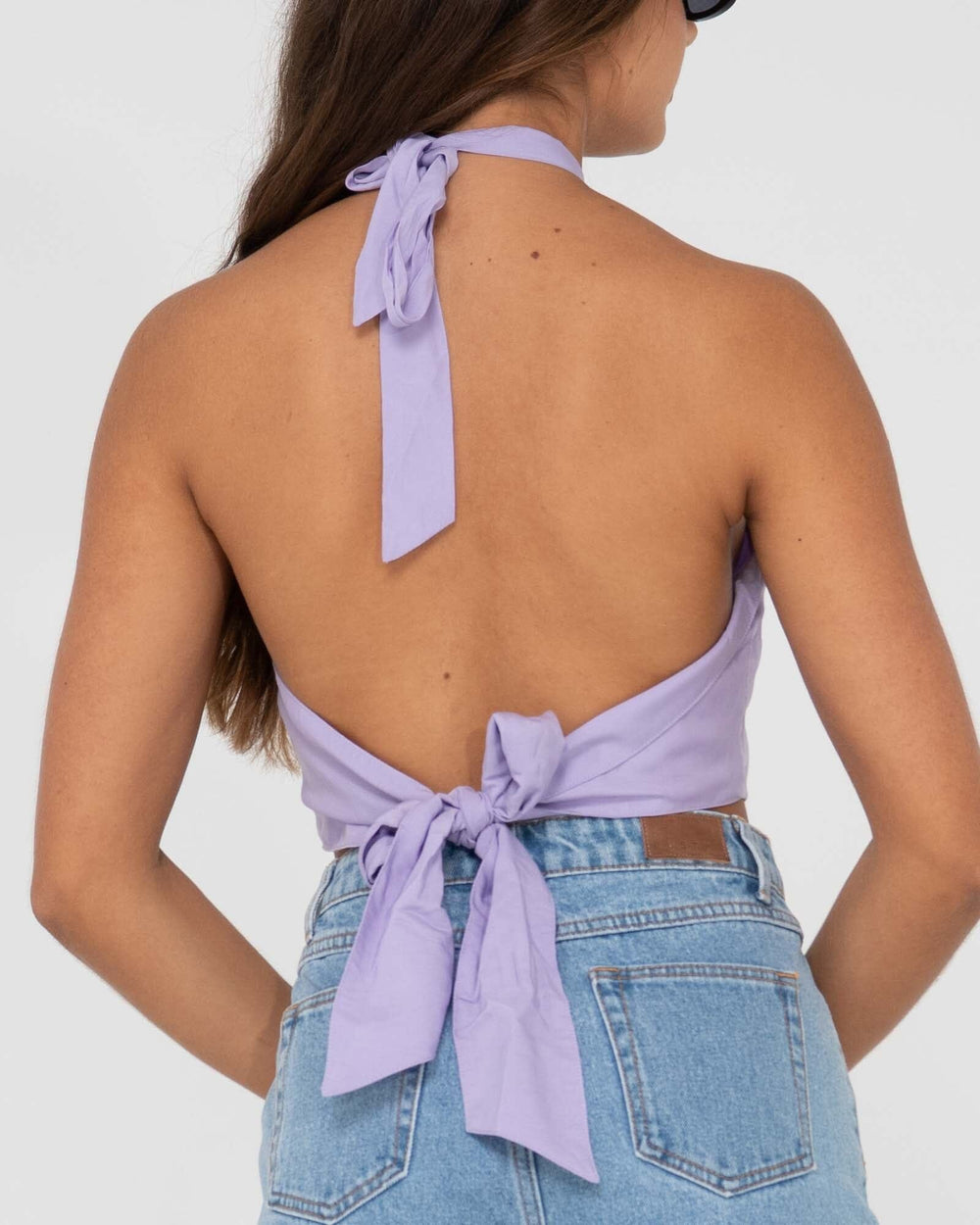 Rusty Harlet Twisted Halter Crop Top 