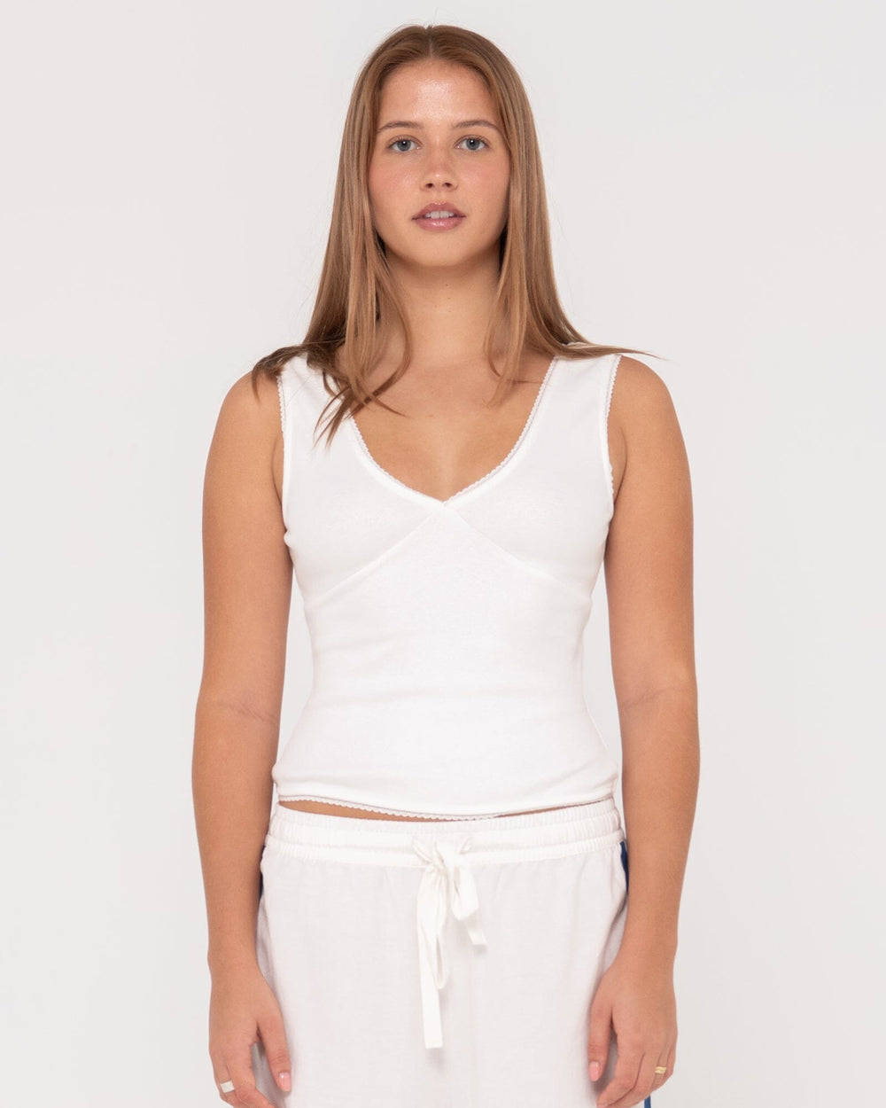 Rusty Lacey Vee Neck Tank 