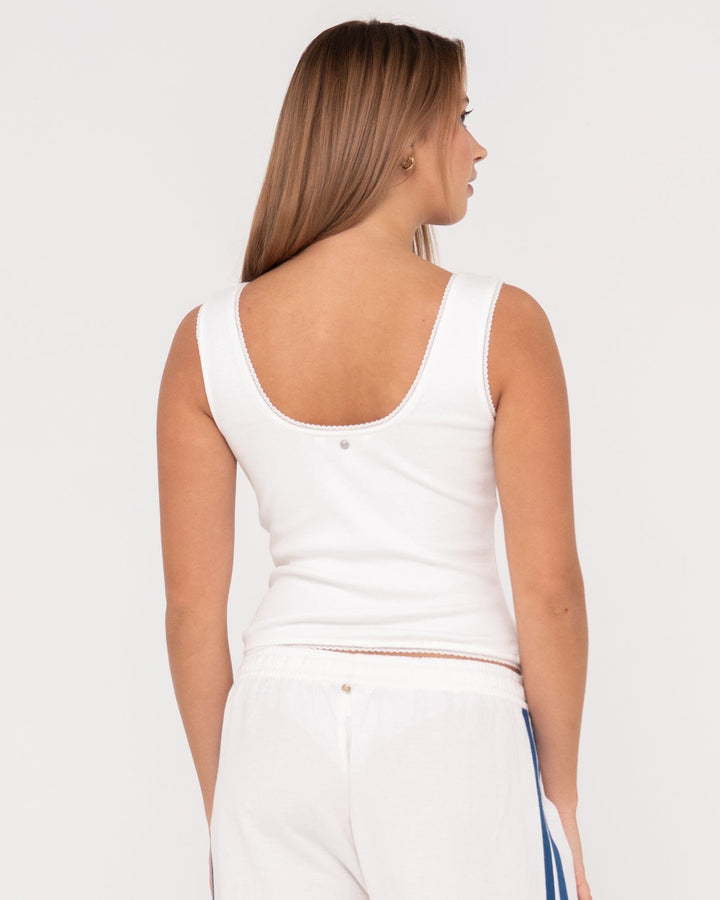 Rusty Lacey Vee Neck Tank 