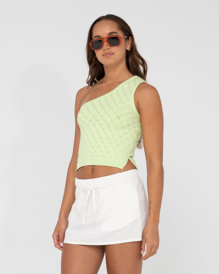 Rusty Leo One Shoulder Knit Top 