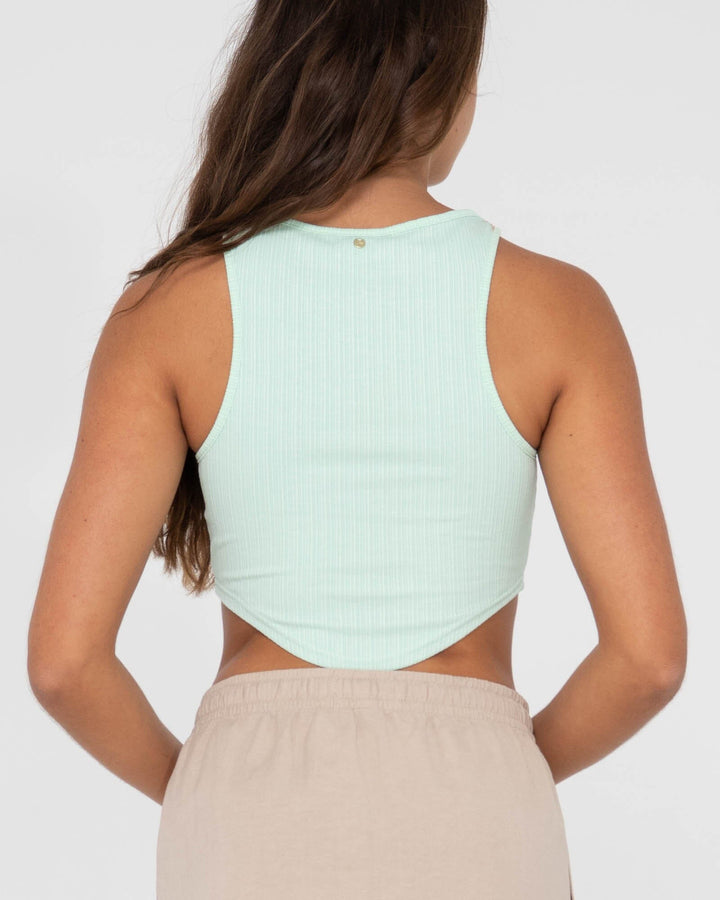 Rusty Lucy Curved Crop Tank 