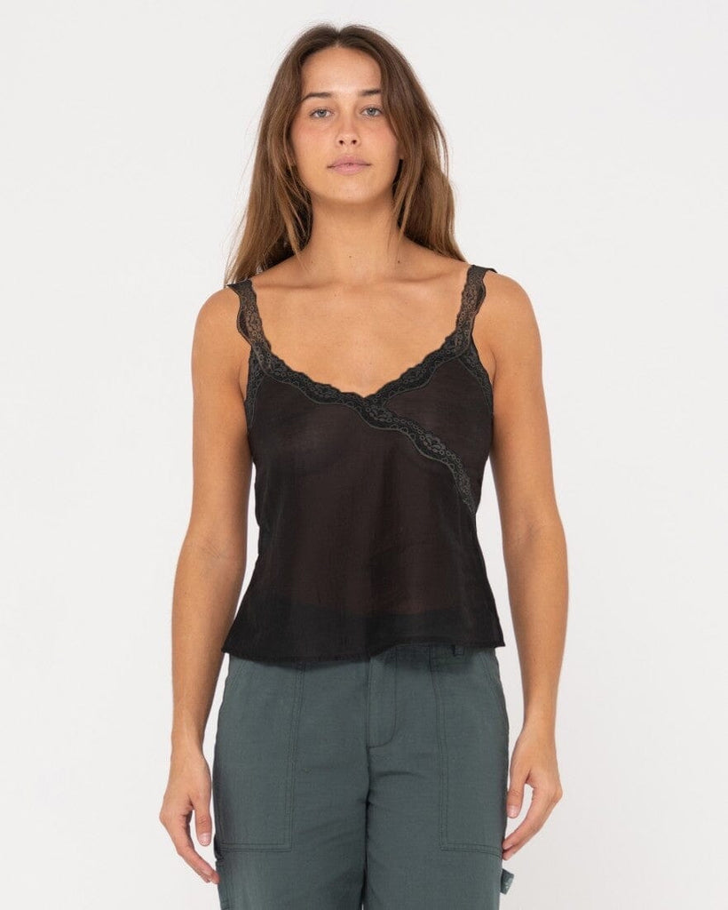 Rusty Maison Sheer Lace Cami Top 