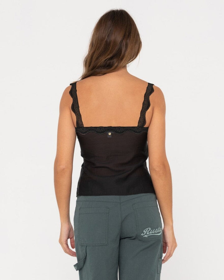 Rusty Maison Sheer Lace Cami Top 