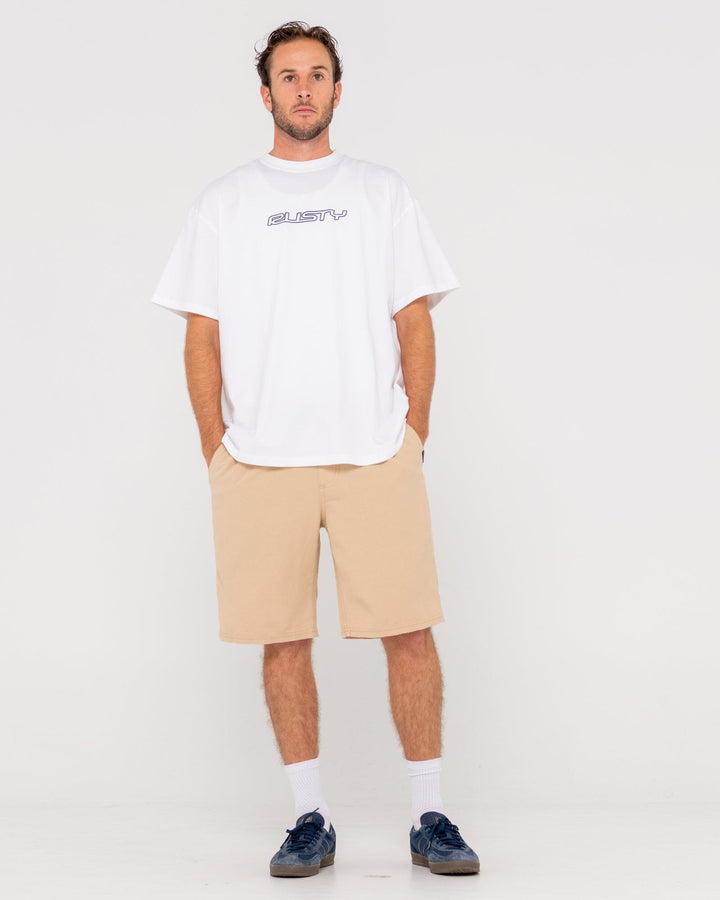 Rusty Overtone Elastic Linen Shorts 