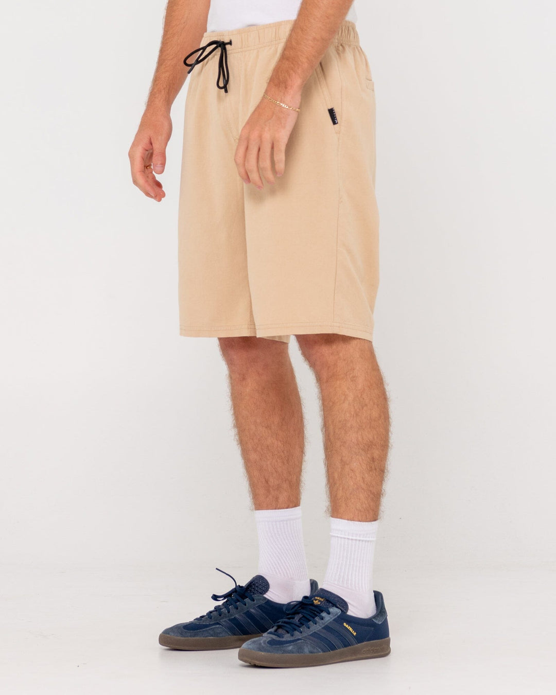 Rusty Overtone Elastic Linen Shorts 