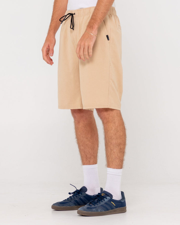 Rusty Overtone Elastic Linen Shorts 