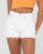 Rusty Penny Kick Flare High Waisted Denim Shorts White 11 