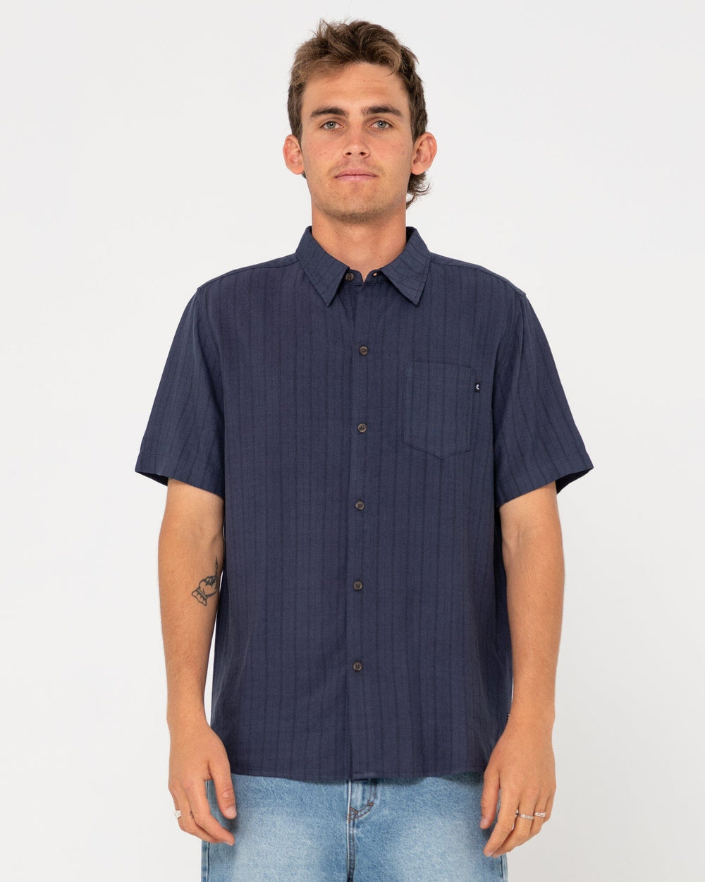 Rusty Pinstripe Relaxed Fit Shirt 