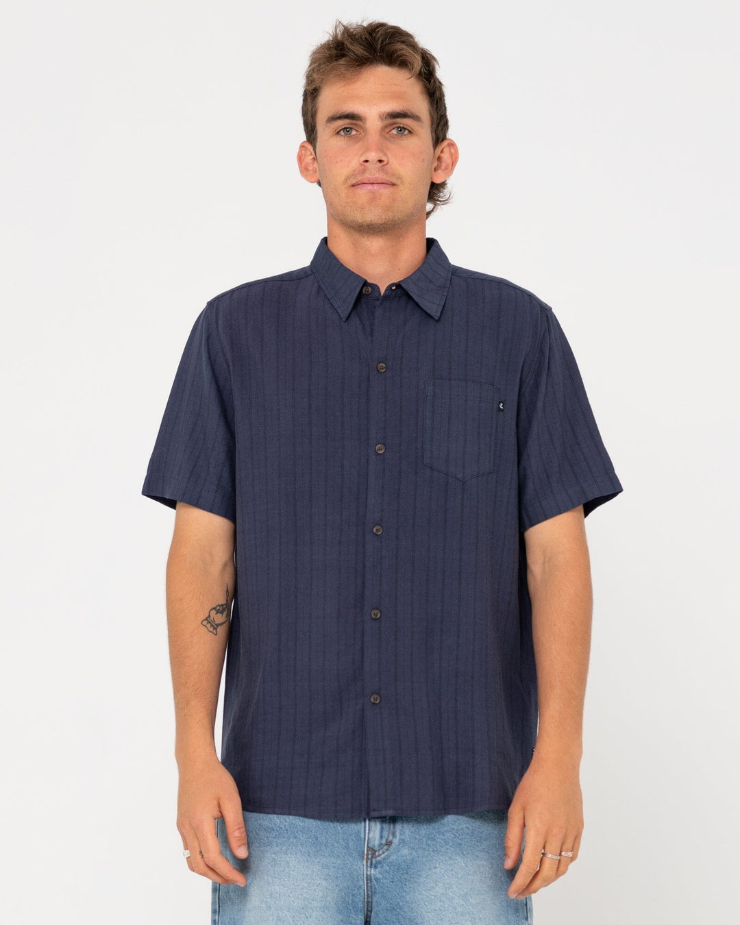 Rusty Pinstripe Relaxed Fit Shirt 