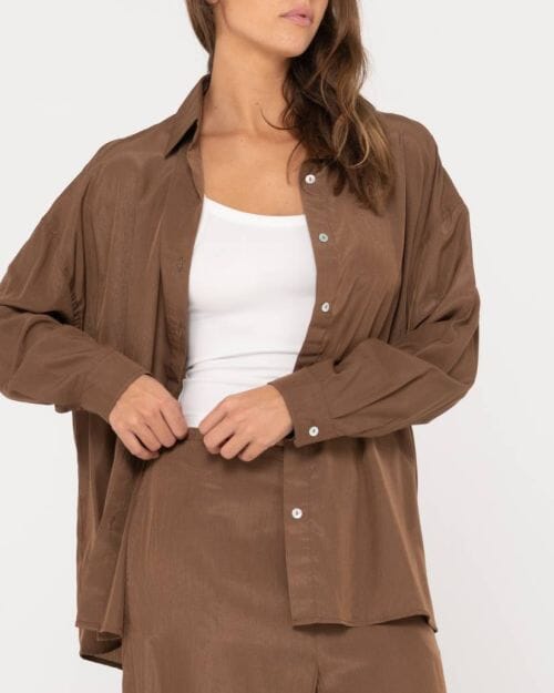 Rusty Porter Long Sleeve Shirt Cappuccino 16 
