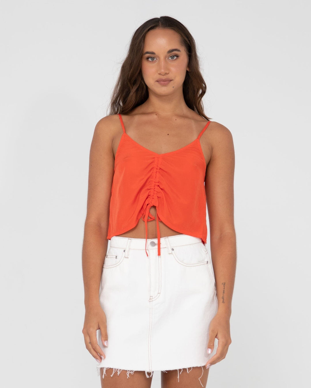 Rusty Porter Ruched Cami Crop Top 