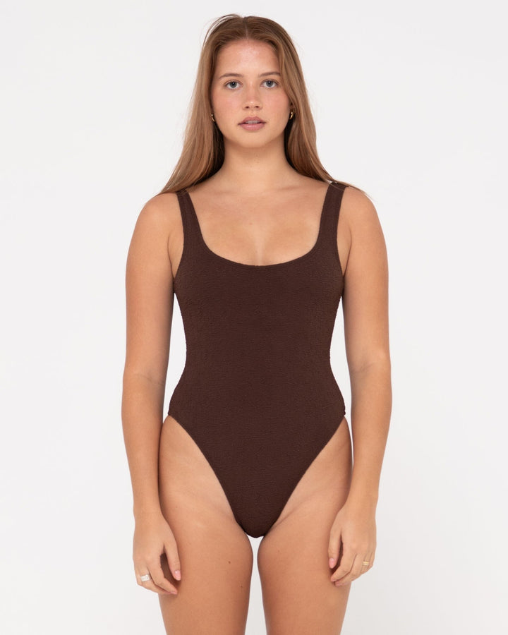Rusty Sandalwood Retro One Piece 