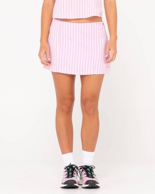 Rusty Stripy Girl Low Rise Skirt Rose Pink 8 