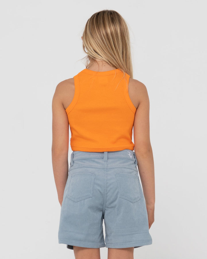Rusty Sunrise Graphic Youth Racer Tank 