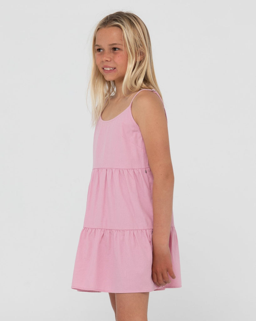 Rusty Sweet Water Slip Youth Dress Fondant Pink 14Y 