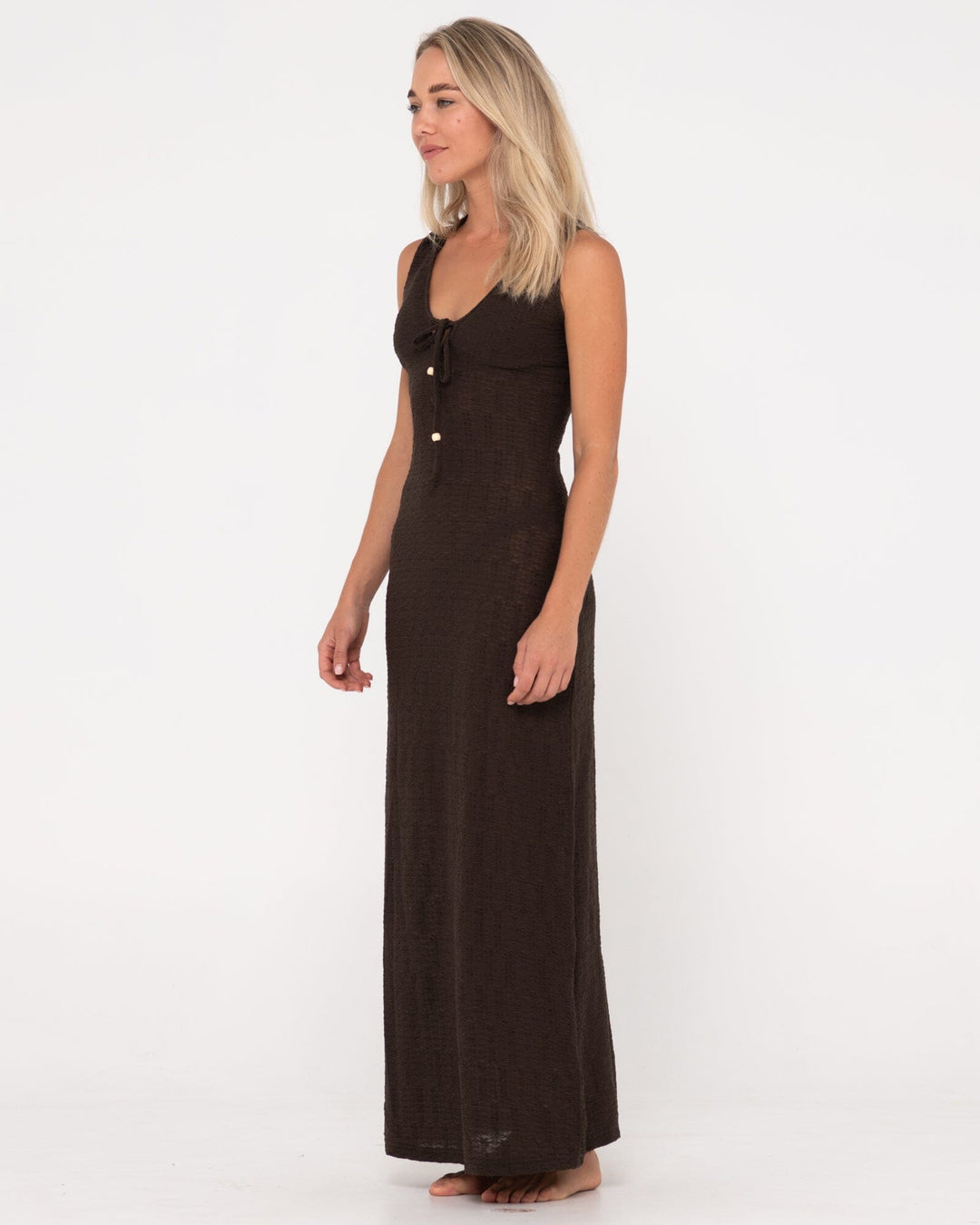 Rusty Vita Sheer Knit Maxi Dress 