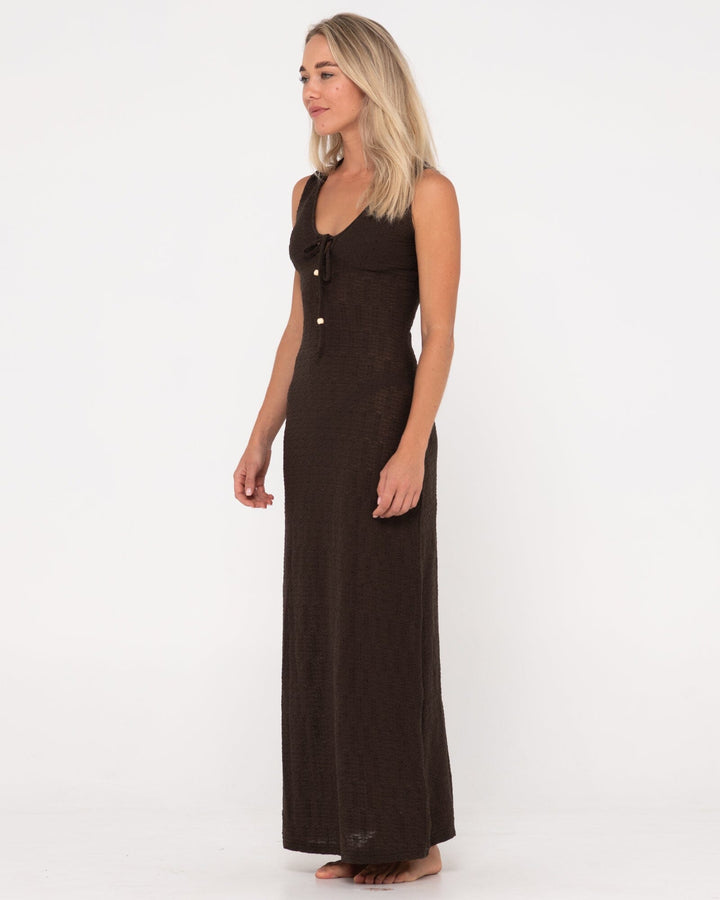 Rusty Vita Sheer Knit Maxi Dress 