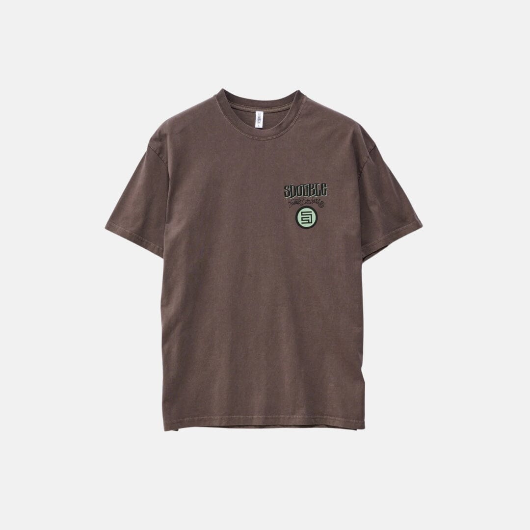 S Double Combo Platter T-Shirt Washed Chocolate S 