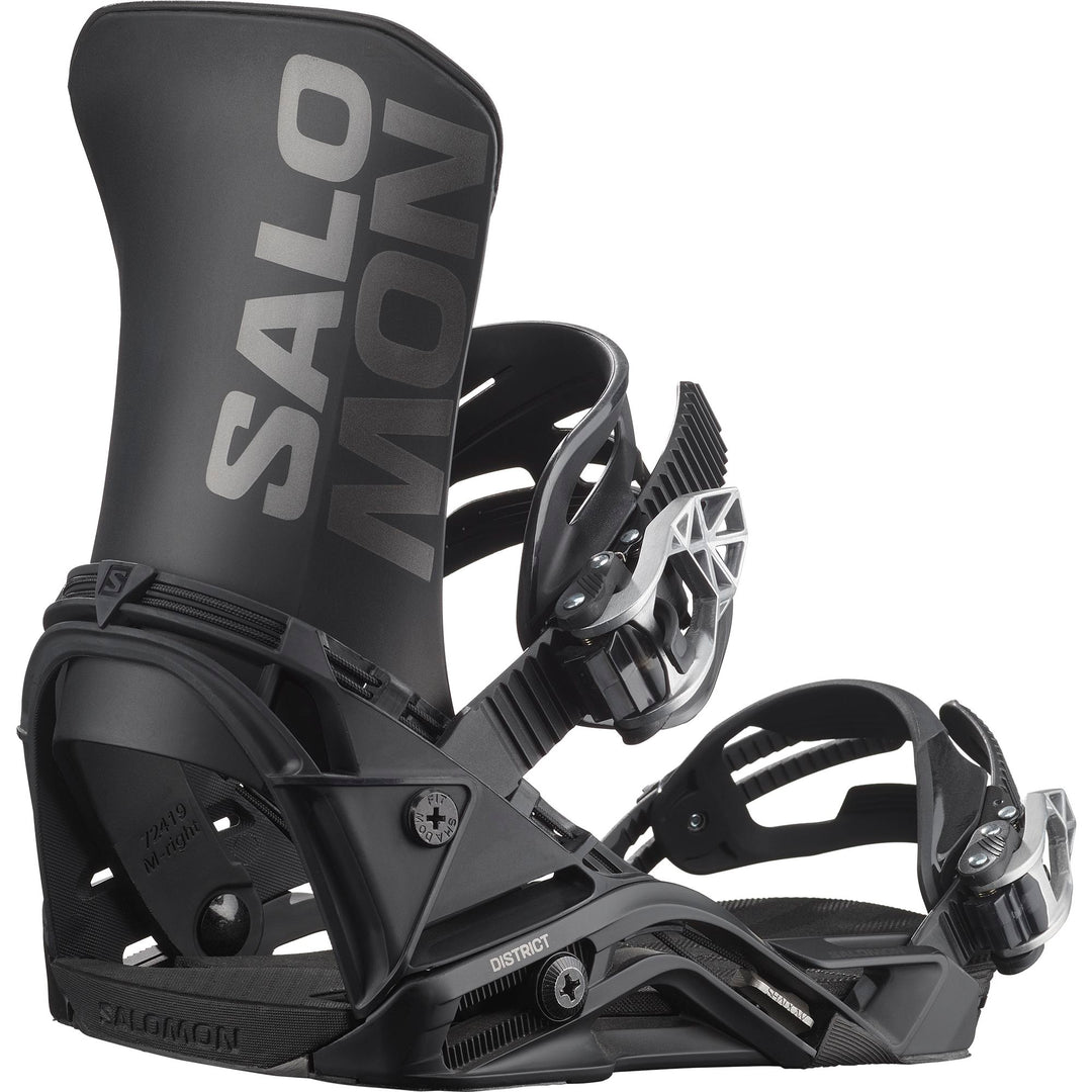 Salomon District Snowboard Bindings 2025 Black M 