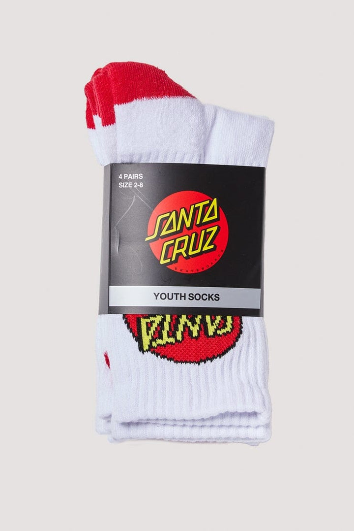 Santa Cruz Youth Socks 4-Pack 