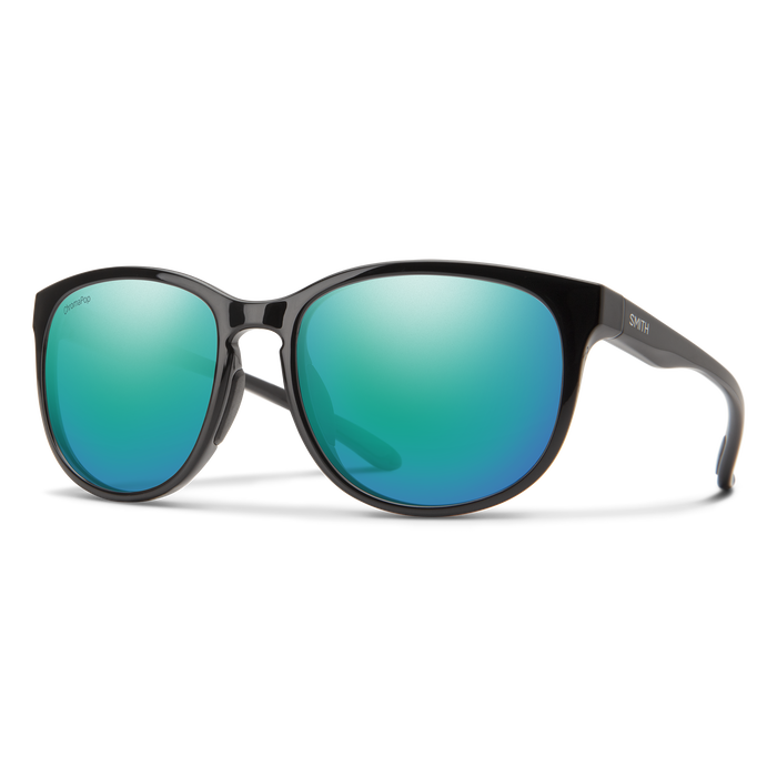 Smith Lake Shasta Polarised Sunglasses Black / CP Polarised Opal Mirror 