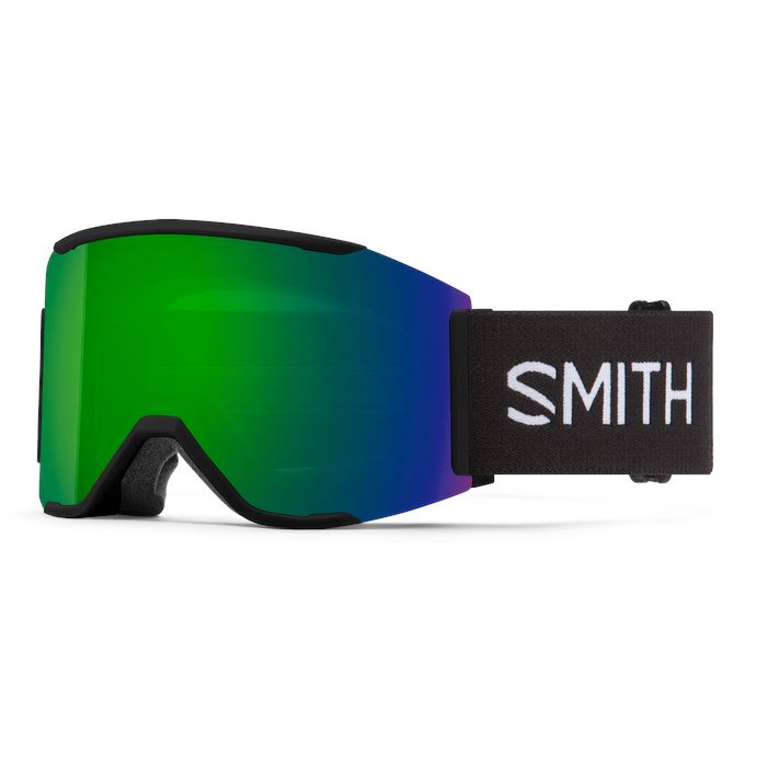 Smith Squad MAG Snow Goggles 2024 Black ChromaPop Sun Green Mirror 9% VLT / ChromaPop Storm Amber 67% VLT 